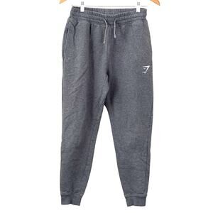 Gymshark Drawstring Jogger Fleece Lined Sweatpants Loungewear Gray W/Pockets-S